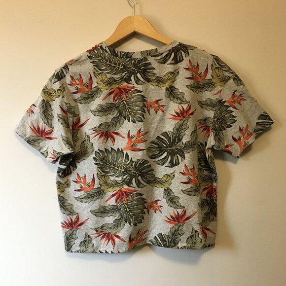 Tropical Botanical Floral Cotton Short Sleeve Tee - Picture 2 of 14